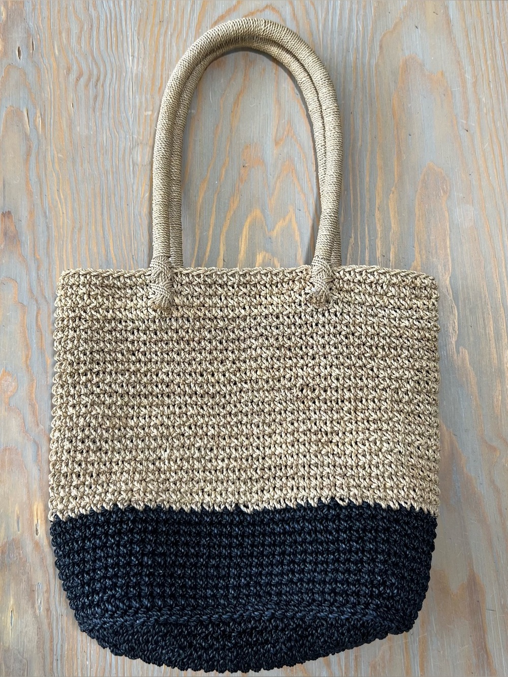 J Crew straw tote bag